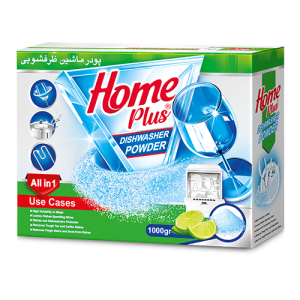پودر مخصوص ماشین ظرفشویی با رایحه لیمو هوم پلاس 1000 گرم