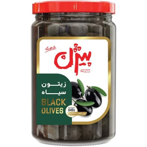 زیتون شور سیاه شیشه بیژن 640 گرم