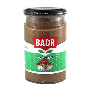 زیتون پرورده شیشه بدر 610 گرم