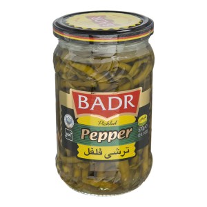 ترشی فلفل سبز بدر 630 گرم