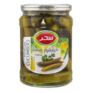 خیار شور شیشه ممتاز سحر 640 گرم