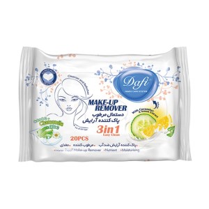 دستمال مرطوب پاک کننده آرایشی 1*3 دافی 20 برگ