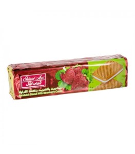 بیسکوییت کرمدار توت فرنگی شیرین عسل 120 گرم