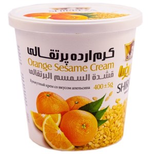 کرم ارده پرتقالی شیر رضا 400 گرم
