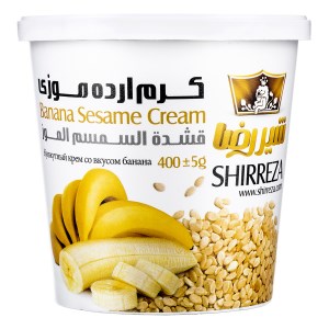 کرم ارده موزی شیر رضا 400 گرم