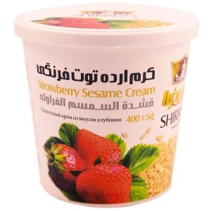 کرم ارده توت فرنگی شیر رضا 200 گرم