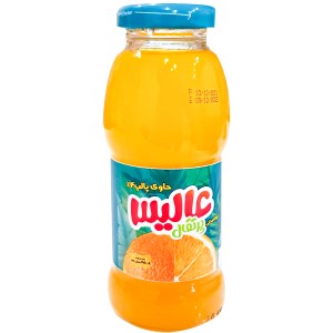 آبمیوه پرتقال عالیس شیشه 200 سی سی