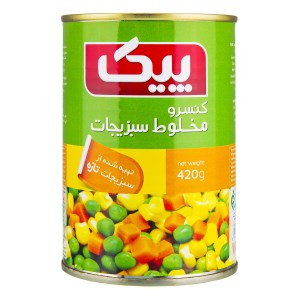 کنسرو مخلوط سبزیجات پیک 420 گرم