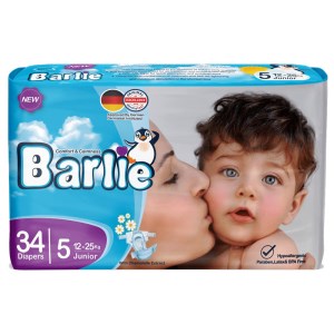 پوشک دوبل سایز 5 بارلی 34 عددی