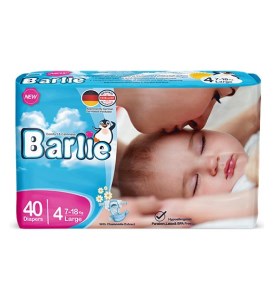 پوشک دوبل سایز 4 بارلی 40 عددی