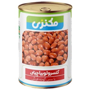 کنسرو لوبیاچیتی با سس گوجه فرنگی مکنزی 380 گرم