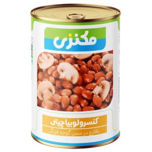 کنسرو لوبیاچیتی با قارچ مکنزی 380 گرم