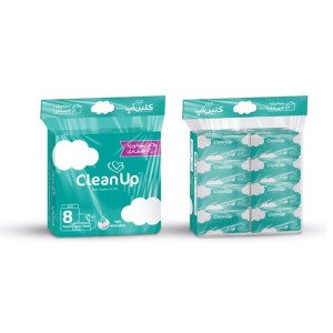 دستمال کاغذی اقتصادی طرح ابر پک 8 عددی